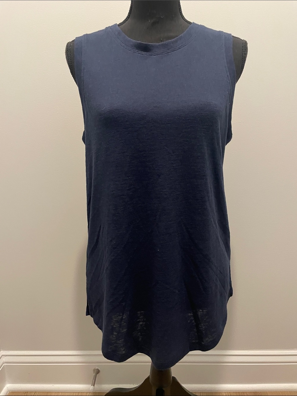 Athleta Navy Muscle Tank Top